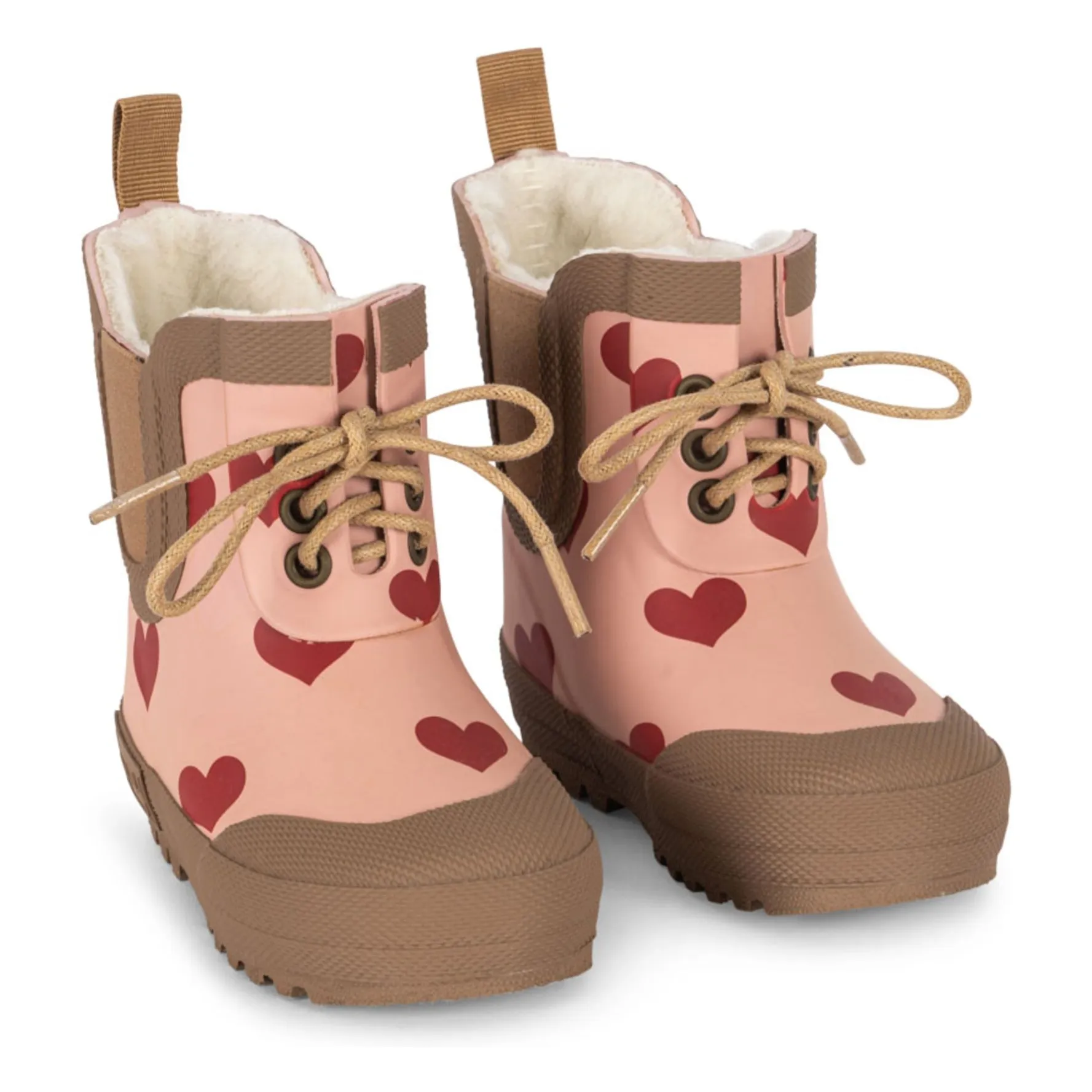 Konges Sløjd Pink Thermo Hearts Rain Boots