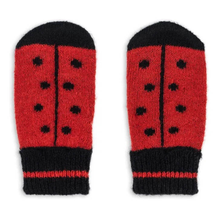 Mitaines Coccinelle Laine Mérinos | Rouge- Image produit n°3