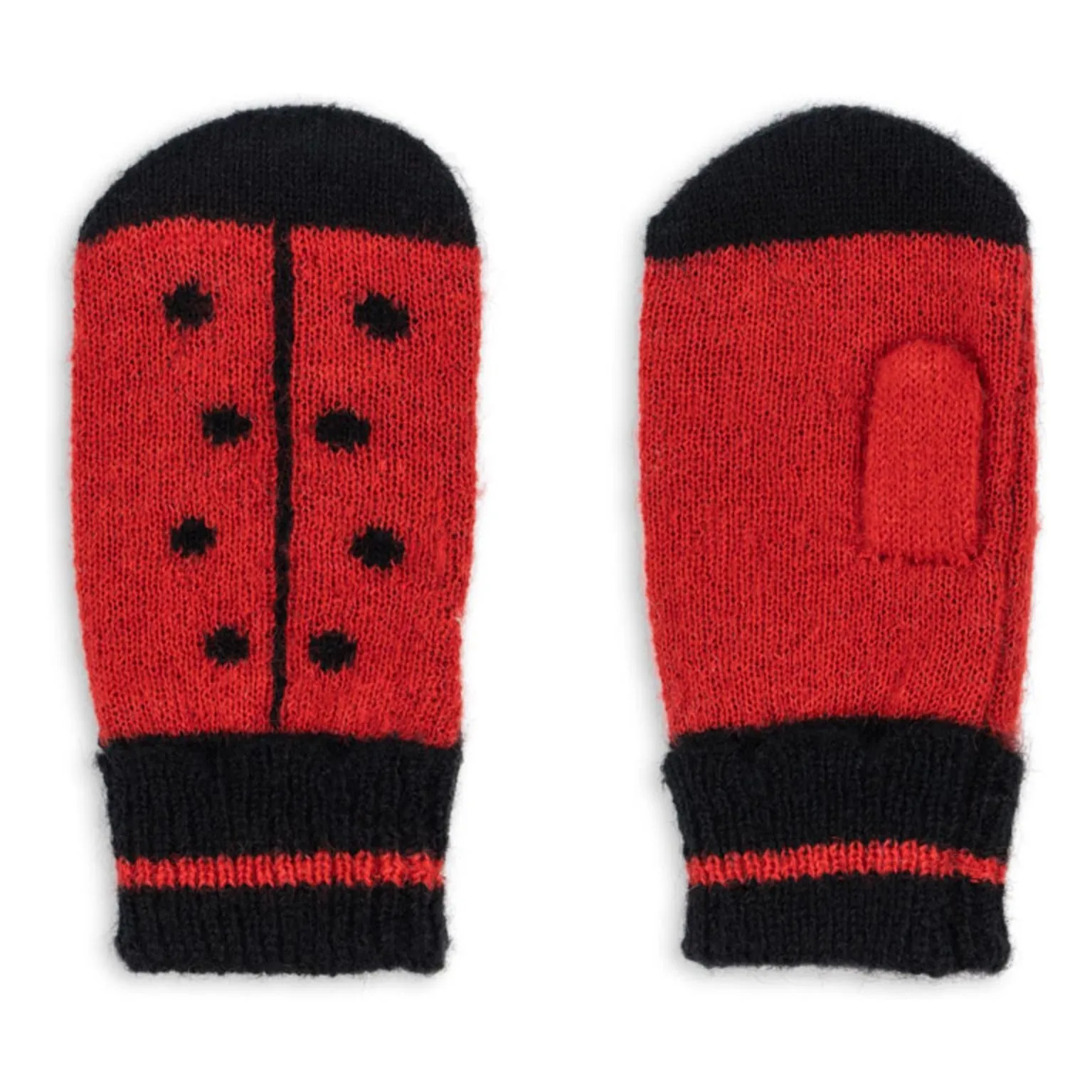 Konges Sløjd Red Ladybug Mittens Merino Wool