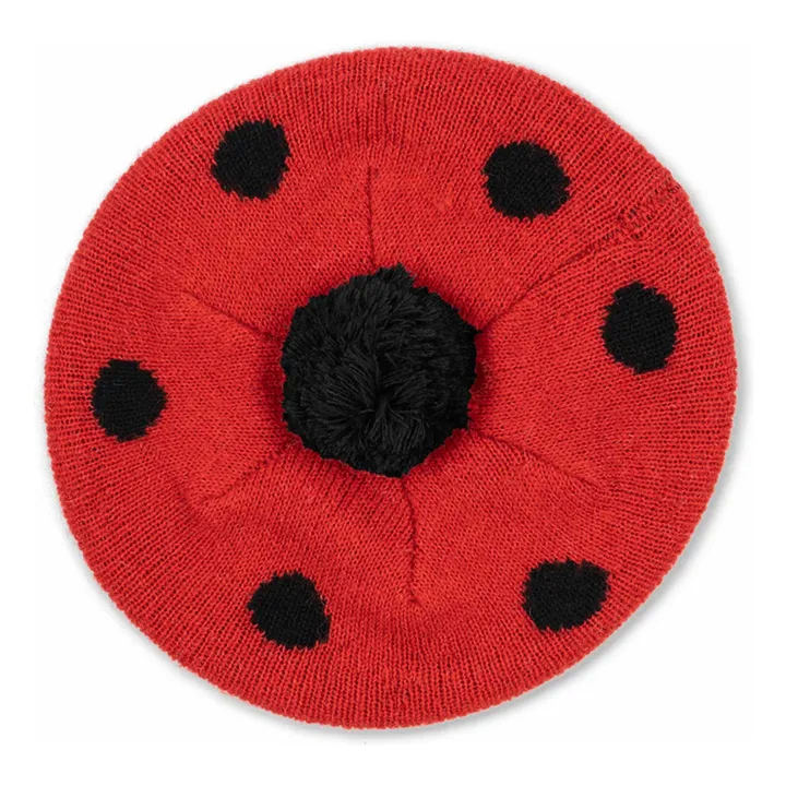 Béret Coccinelle Laine Mérinos | Rouge- Image produit n°0