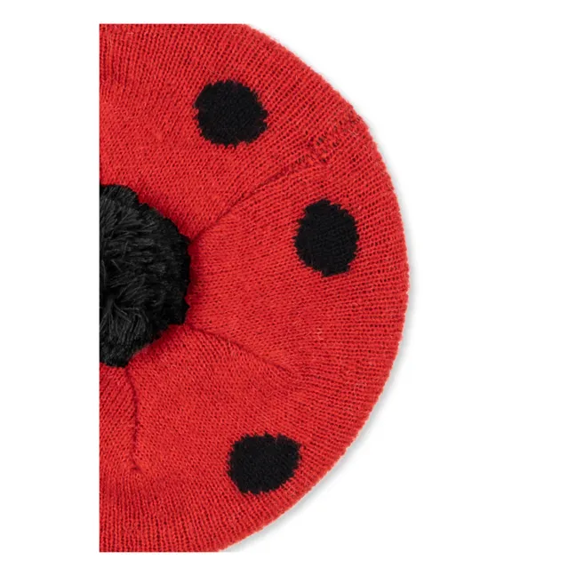 Béret Coccinelle Laine Mérinos | Rouge