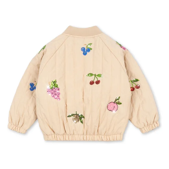 Bomber Sequins Juno Fruits | Ecru
