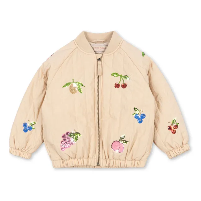 Bomber Sequins Juno Fruits | Ecru
