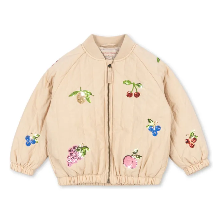 Bomber Sequins Juno Fruits | Ecru- Image produit n°0