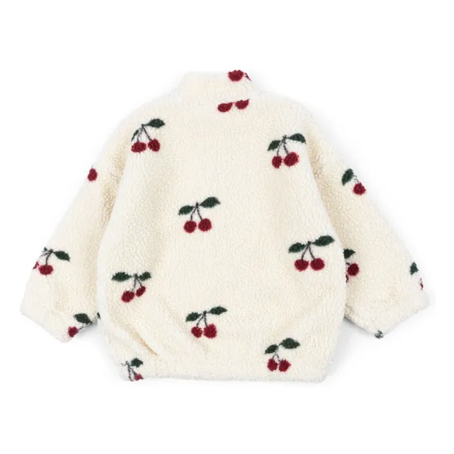 Veste Façon Sherpa Jody Cerises Fibres Recyclées | Ecru