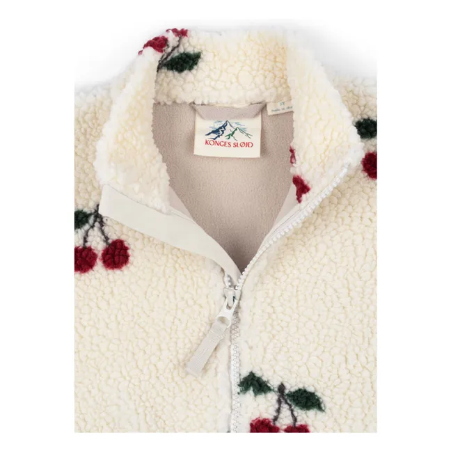 Veste Façon Sherpa Jody Cerises Fibres Recyclées | Ecru