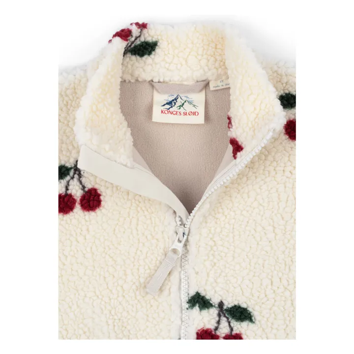 Veste Façon Sherpa Jody Cerises Fibres Recyclées | Ecru- Image produit n°2