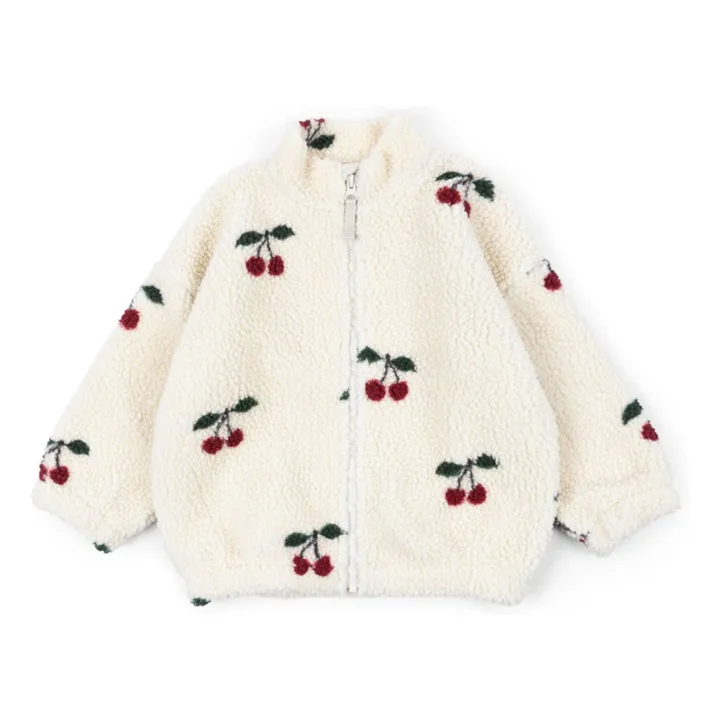 Veste Façon Sherpa Jody Cerises Fibres Recyclées | Ecru- Image produit n°0