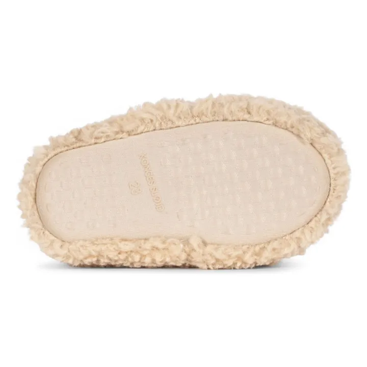 Chaussons Façon Sherpa Globe | Beige- Image produit n°2