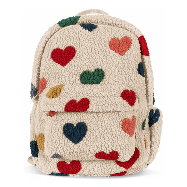 Sac à Dos Façon Sherpa Jody Cœurs Fibres Recyclées | Ecru