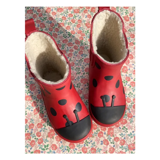 Botas de lluvia con relleno Cinelle | Rojo