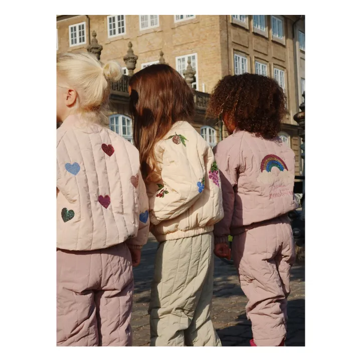 Bomber Sequins Juno Cœurs | Rose pâle- Image produit n°5