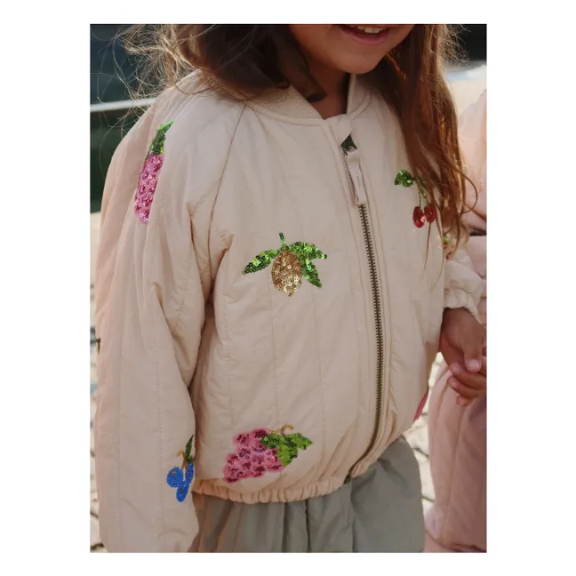 Bomber Sequins Juno Fruits | Ecru