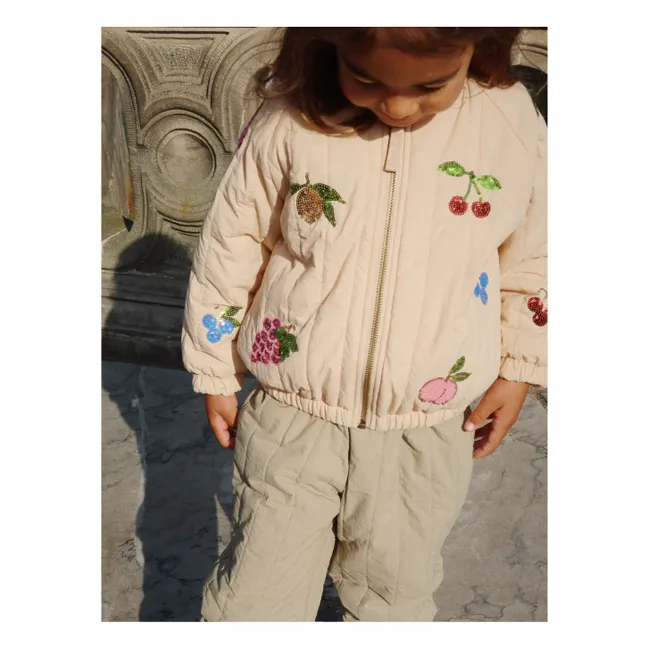 Bomber Sequins Juno Fruits | Ecru