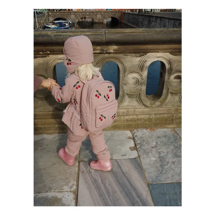 Sac à Dos Matelassé Juno Cerises | Mauve- Image produit n°2
