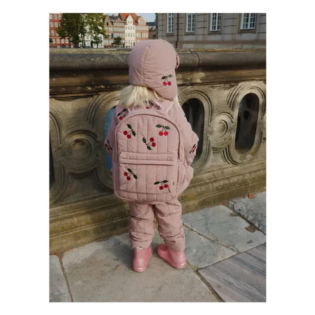 Sac à Dos Matelassé Juno Cerises | Mauve