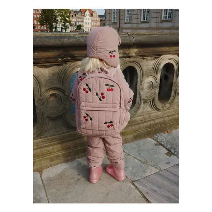 Sac à Dos Matelassé Juno Cerises | Mauve- Image produit n°1