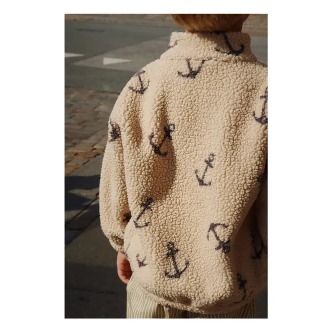 Chaqueta Sherpa Jody Anclas de fibra reciclada | Beige