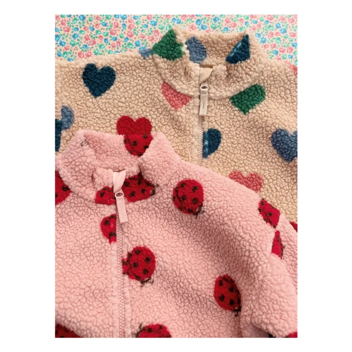 Veste Façon Sherpa Jody Cœurs Fibres Recyclées | Beige- Image produit n°5