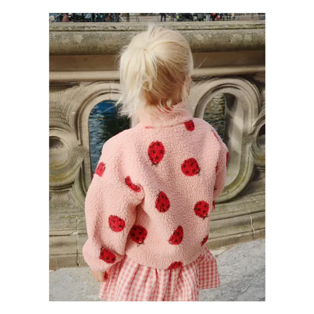 Veste Façon Sherpa Jody Coccinelles Fibres Recyclées | Rose