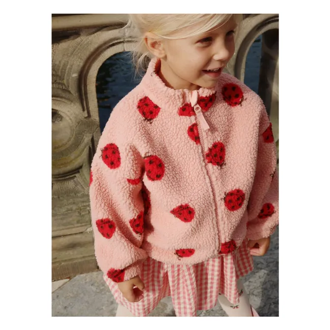 Veste Façon Sherpa Jody Coccinelles Fibres Recyclées | Rose
