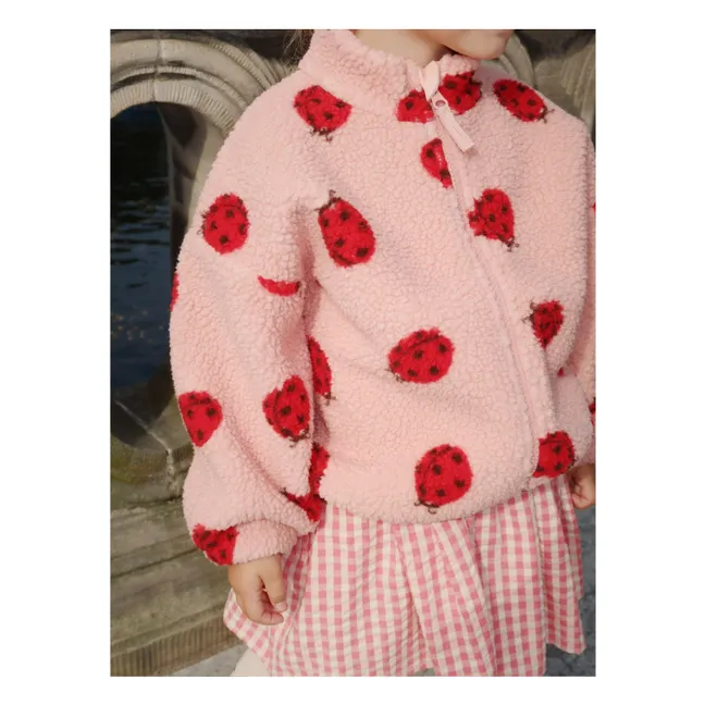 Veste Façon Sherpa Jody Coccinelles Fibres Recyclées | Rose