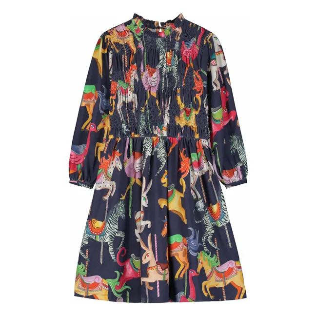 Robe Carnival Coton Bio | Bleu marine