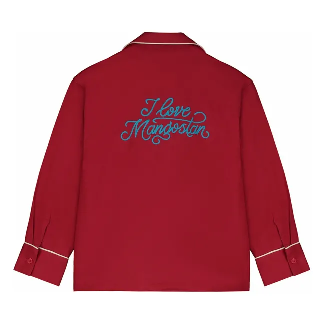 Camisa Circus de algodón orgánico | Burdeos