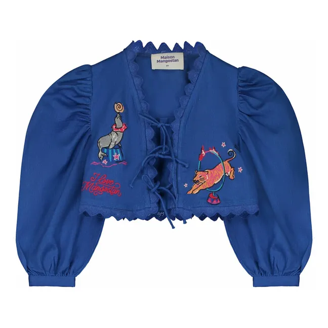 Circus organic cotton blouse | Blue
