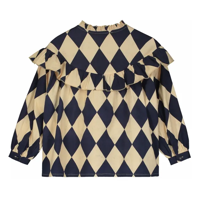 Harlequin blouse | Beige