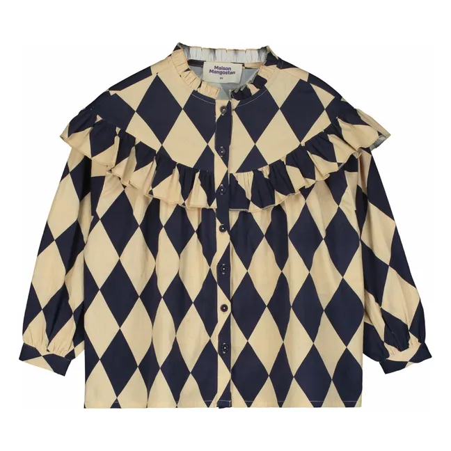 Harlequin blouse | Beige