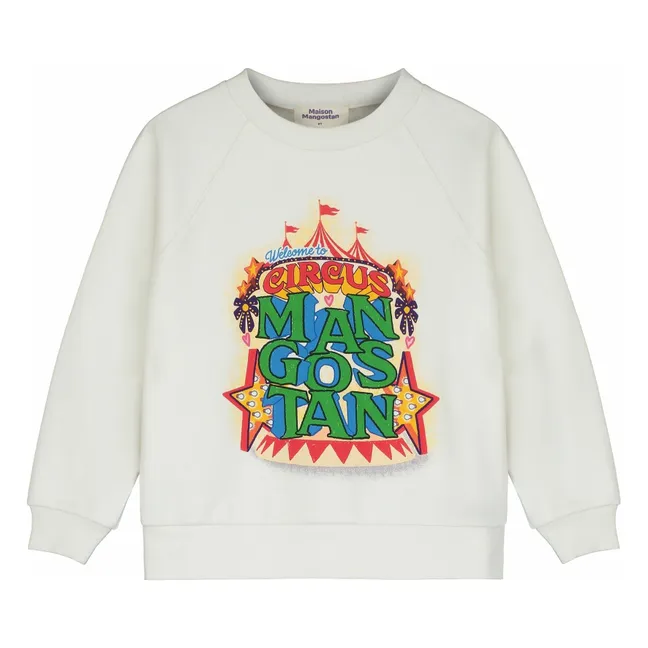 Circus organic cotton sweatshirt | White