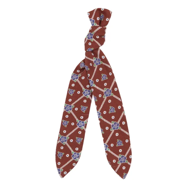 Juliana Organic Cotton Ribbon Scarf | Burgundy