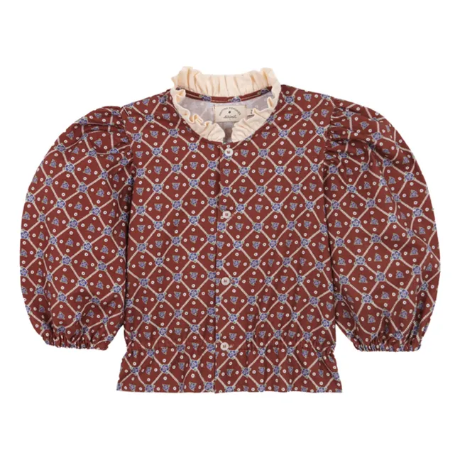 Blusa Juliana de algodón orgánico | Burdeos