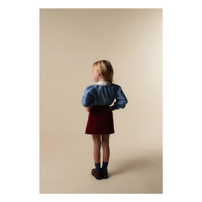 Blouse Catherina Coton Bio | Bleu