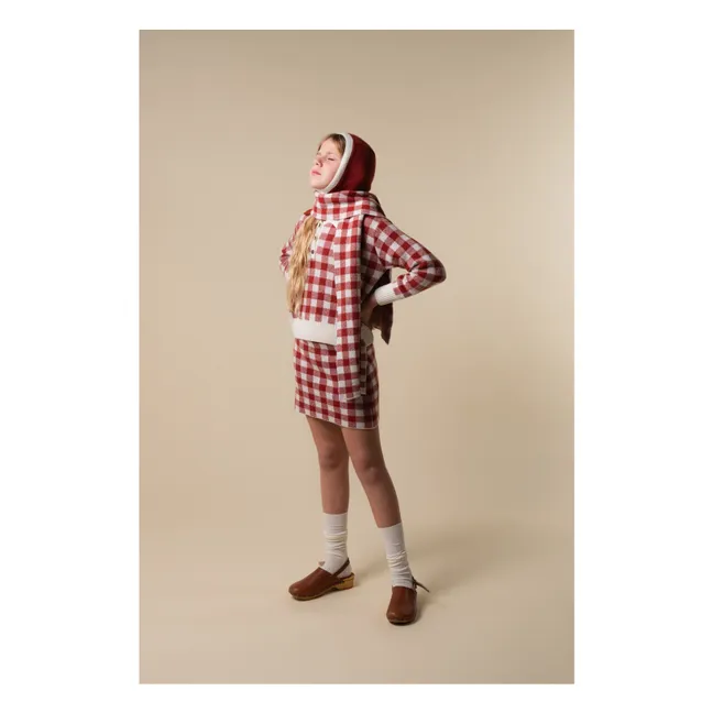 Gingham sweater | Red