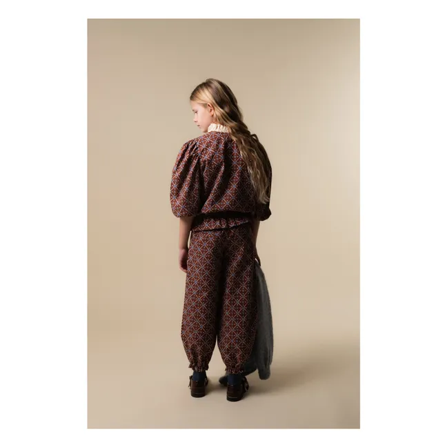 Pantalones Juliana de algodón ecológico | Burdeos