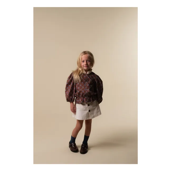 Blusa Juliana de algodón orgánico | Burdeos