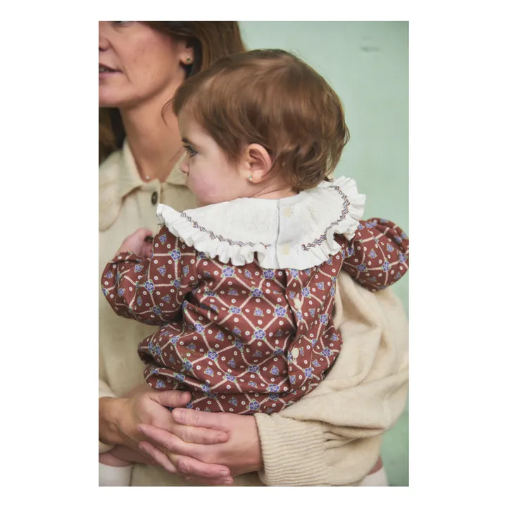 Pelele Juliana de algodón orgánico | Burdeos- Imagen del producto n°3