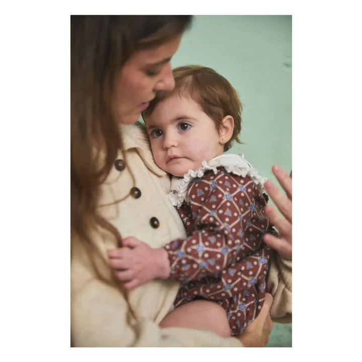 Pelele Juliana de algodón orgánico | Burdeos- Imagen del producto n°1