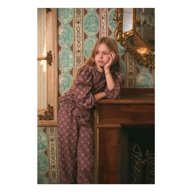 Pantalones Juliana de algodón ecológico | Burdeos