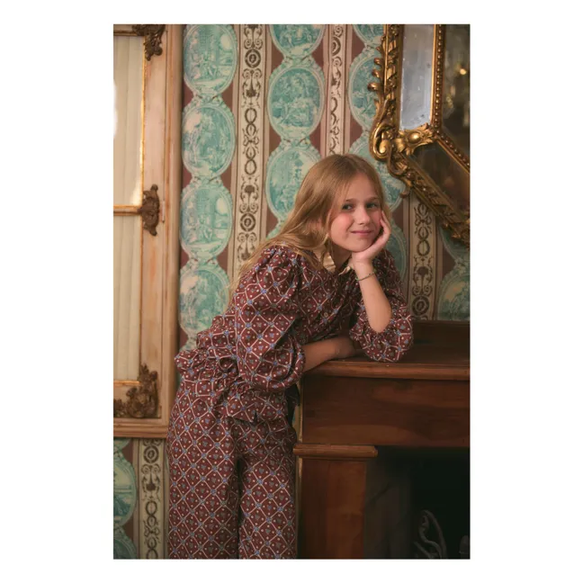 Pantalones Juliana de algodón ecológico | Burdeos