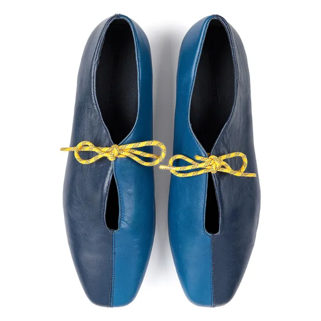 Color Block Ballerinas Leather - Women's Collection | Midnight blue