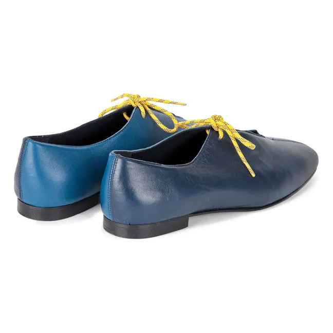 Color Block Ballerinas Leather - Women's Collection | Midnight blue