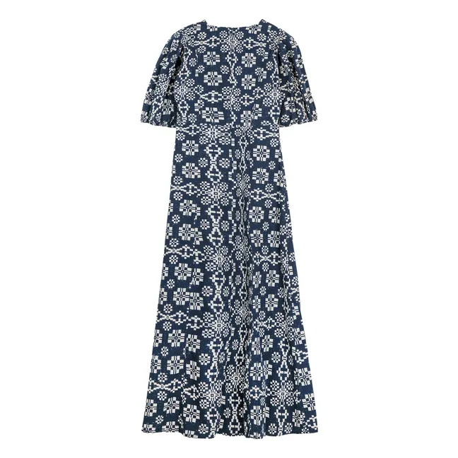 Robe Kaléidoscope Coton Bio - Collection Femme | Bleu marine