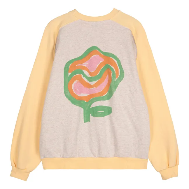 Sweat Carnation Flower Coton Bio - Collection Femme | Jaune