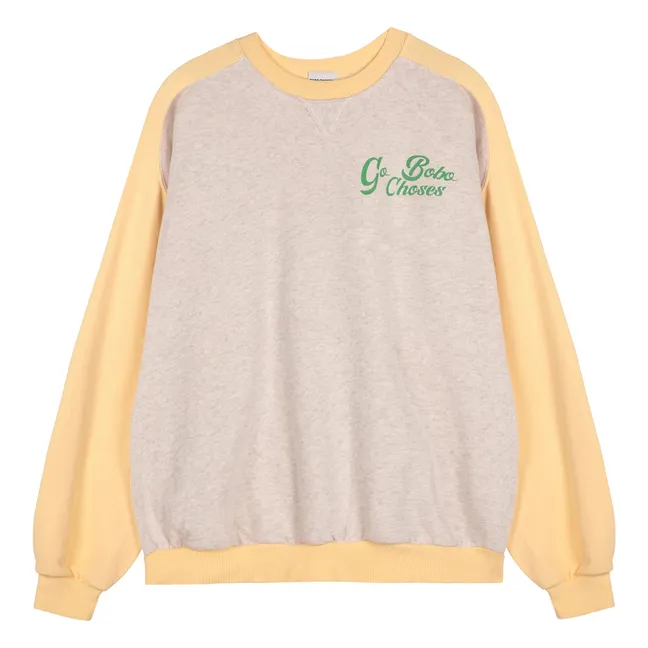 Sweat Carnation Flower Coton Bio - Collection Femme | Jaune