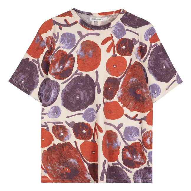 Camiseta Dahlia de algodón orgánico - Colección Mujer | Blanco Roto