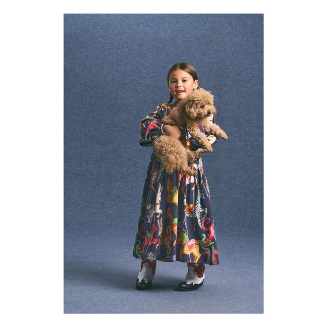 Robe Carnival Coton Bio | Bleu marine