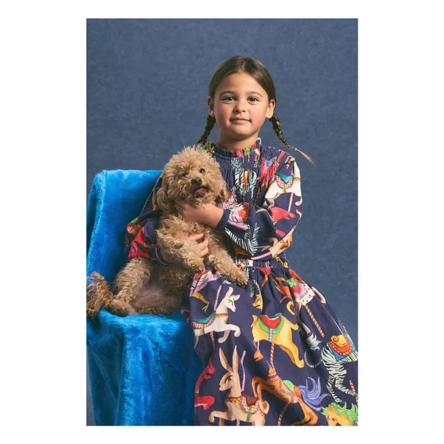 Robe Carnival Coton Bio | Bleu marine